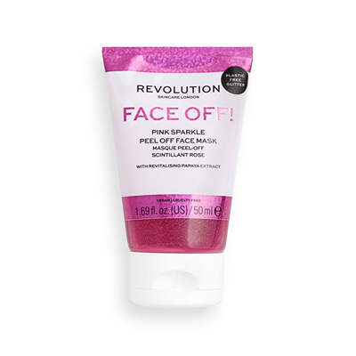 Maskë për fytyrë Revolution Pink Glitter Face Off 50 ml