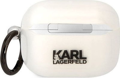 Kapak Karl Lagerfeld Protective Case Choupette për AirPods Pro, gjenerata 1, transparent, i bardhë