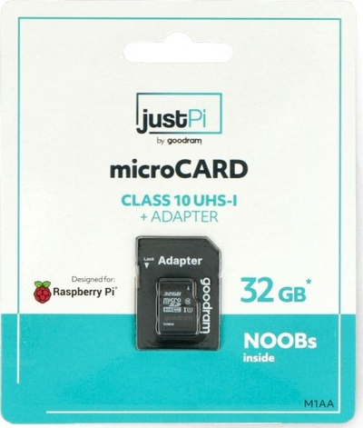 Почетен комплет JustPi Raspberry Pi 4, 8GB RAM, 32GB microSD, црн