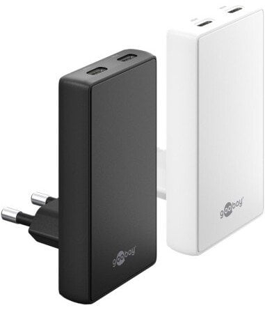 Ѕиден полнач Goobay USB C PD GaN 75721, 45W, 2 порти, црн