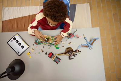 Lodër konstruktore LEGO Jurassic World 76976 Spinosaurus & Quetzalcoatlus, set dinosaurësh, për fëmijë