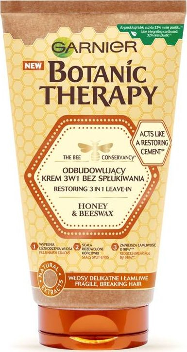 Krem flokësh Garnier Botanic Therapy Honey &amp; Beeswax 3in1 Leave-In, për rikthim, 150ml