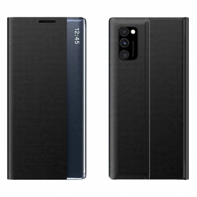 Futrollë Sleep Case për Xiaomi Poco X4 NFC, kthehet në bazë, me kapak, e zezë