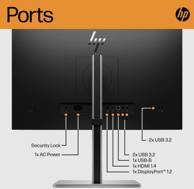 Monitor HP E24 G5 FHD, 23.8'', Full HD, i zi