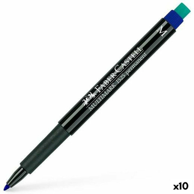 Перманент маркер Faber-Castell 152551, врв 1 mm, пластика, сина
