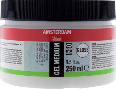 Medium akrilik xhel Amsterdam, Gloss, 250ml, transparent