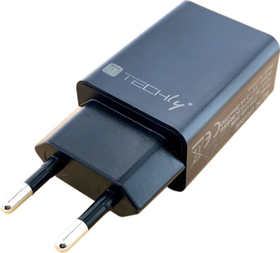 Karikues muri Techly IPW-USB-24BK, 1x USB A 2.4A 12W, universal, i zi