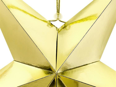 Stoli dekorativ Shoppartners Christmas Star, formë ylli fener, 70 cm, i artë