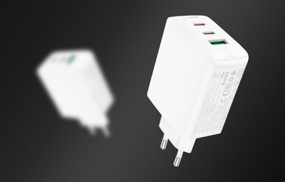 Karikues muri Acefast A41, 65W, 2x USB C 1x USB A, i bardhë