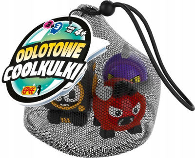 Set lodrash EPEE Coole Coolballs, 3 toptha, 3 copa rroba, në rrjetë