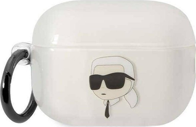 Mbulesë Karl Lagerfeld KLAP2HNIKTCT për Apple AirPods Pro 2, transparente, me varëse