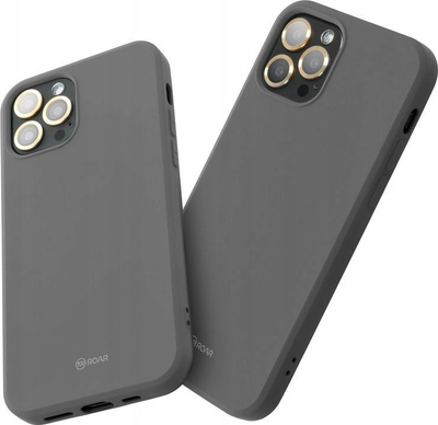 Këllëf telefoni Roar Jelly për iPhone 15 Pro Max, silikon TPU, gri mat