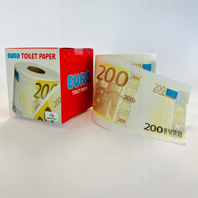 Letër tualeti Mad Monkey Toilet Paper 200 Euro, me print kartëmonedhe 200€
