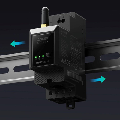 Паметен електричен мерач Anker SOLIX Smart Meter, мониторинг во реално време, компатибилен со Solarbank 2, црн