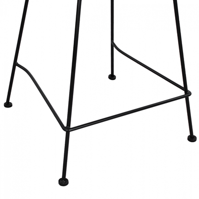 Stol bar Allegra HM5644, metal wicker, 55x56x107 cm, bezhë e zezë