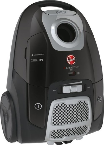 Fshesë me qese Hoover H-Energy 500 HE520PET 011, 700W, HEPA 12, e zezë