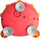 Lodër banje Bocioland Red Bubble Bath Toy Fish, me flluska, me muzikë, e kuqe