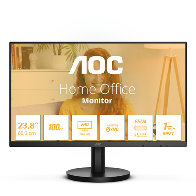 Monitor AOC 24B3CA2, 23.8", Full HD, 100Hz, USB C, i zi