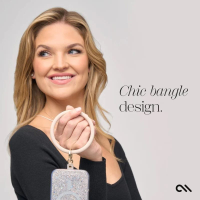 Нараквица за телефон Phone Bangle, универзална, издржлив материјал, беж