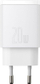 Karikues muri Baseus Compact Charger, 1x USB A, 1x USB C, 3A, i bardhë