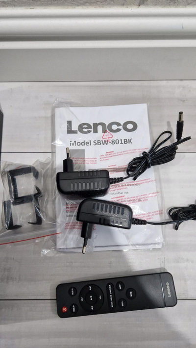 Soundbar Lenco SBW-801BK, Bluetooth, me subwoofer wireless, i zi