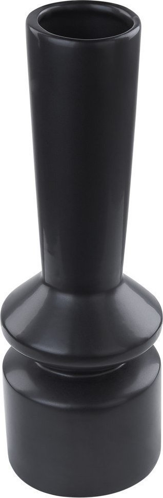 Vazo dekorative Beliani PEANIA, qeramike, 30cm, e zezë