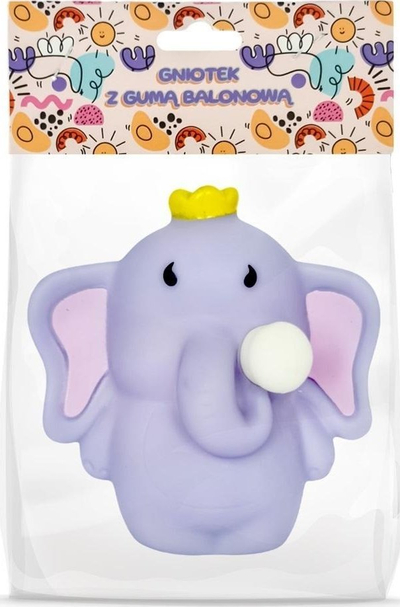 Lodër antistres squishy MCD elefant, 6 x 5 x 5.5 cm, plastike, shumëngjyrëshe
