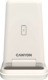 Stacion karikimi wireless Canyon WS 304 Cosmic Latte, 3 në 1, karikim i shpejtë, bezhë