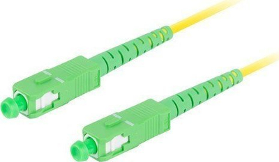 Kabllo fibrike Lanberg SM SC APC SC APC SIMPLEX, 1m, 3.0mm, e verdhë