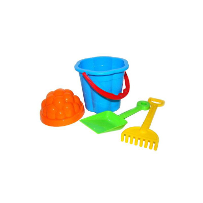 Set lodër rëre Bestekoop Flower Bucket, kovë me gjithë ato gjëra, plastikë, me plot ngjyra