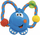 Lodër kafshimi Chicco Rattle Elephant, për foshnja 3m+, elefant, blu