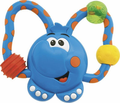Lodër kafshimi Chicco Rattle Elephant, për foshnja 3m+, elefant, blu