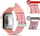 Rrip ore Kingxbar Crystal Fabric për Apple Watch 38/40mm, silikon, me shkëlqim, rozë