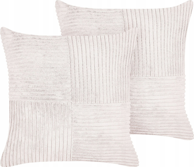 Set jastëkësh dekorativë MILLET, korduroi, 43 x 43 cm, e bardhë