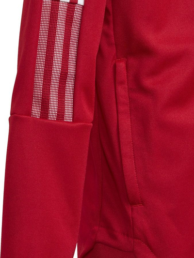 Xhaketë sportive për kalama Adidas Tiro 21 Track Jr GM7312, poliester Aeroready, me zinxhir komplet, e kuqe