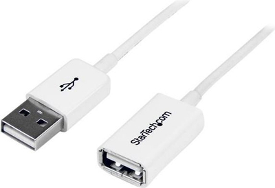 Kabllo zgjatues USB StarTech USBEXTPAA1MW, USB 2.0, 1m, e bardhë