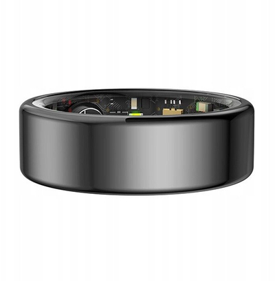 Паметен прстен Powerto Smart Ring, мерење на пулс и сон, IP68, големина 8, црна боја