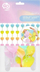 Perde zbukuruese Go Party Macaron Hearts, me zemra pastel, 100x200 cm, shumëngjyrëshe