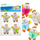 Ornamente dekorative CRAFT WITH FUN Accordion Chick, set 4 copë, ngjyra shumëngjyrëshe