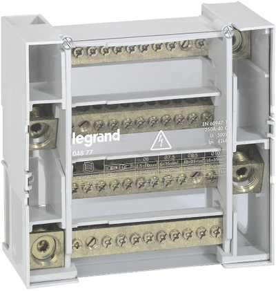 Bllok shpërndarës Legrand 04877, 250A, IP2X, gri