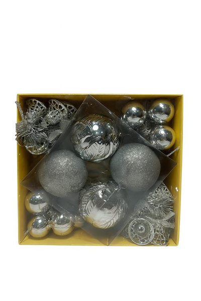 Set Topash dekorues 24/1 kuqe/ gold/a argjendtë. UNIMIKS