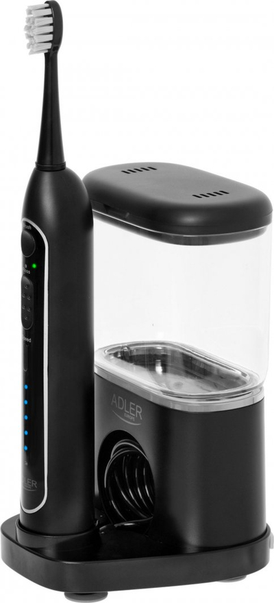 Set furçë dhëmbësh sonike me irrigator Adler AD 2180, 500ml, USB C, e bardhë