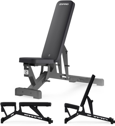 Set fitnesi Zipro Pumpiron Gumy Mini Band, stol i rregullueshëm, 5 goma rezistence, i zi