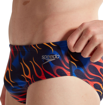 Rroba banje për burra Speedo Club Training Brief, 8cm, Endurance+, blu portokalli