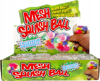 Top antistres MEGA CREATIVE Squeezable Ball 7cm, me xhel, me ngjyra të përziera