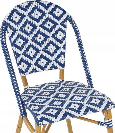 Set ngrënieje kopshti Beliani Rifreddo, 4 karrige, tavolinë rrethore, blu
