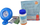 Set për mirëmbajtje spa Summer Fun Chemie, pH Minus 250g, komplet testimi pH edhe klorit, blu