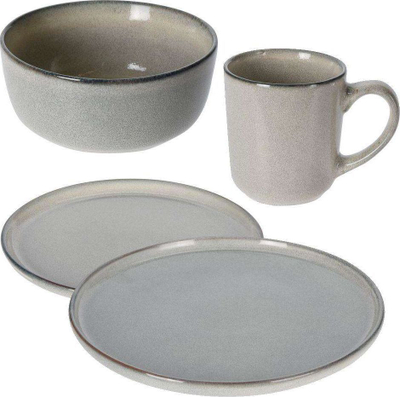 Сет садови за маса EH Excellent Houseware, 16 делови, за 4 лица, сив