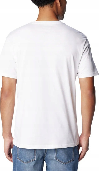 Bluzë Columbia CSC Basic Logo SS Tee M, pambuk poliester, me mëngë të shkurtra, e bardhë
