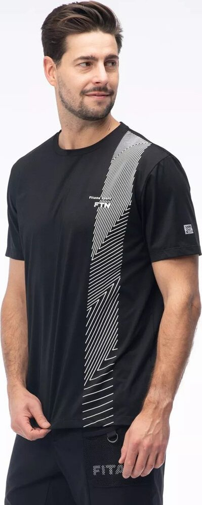 Bluzë sportive Fitanu Igli, najlon elastan, reflektuese, e zezë